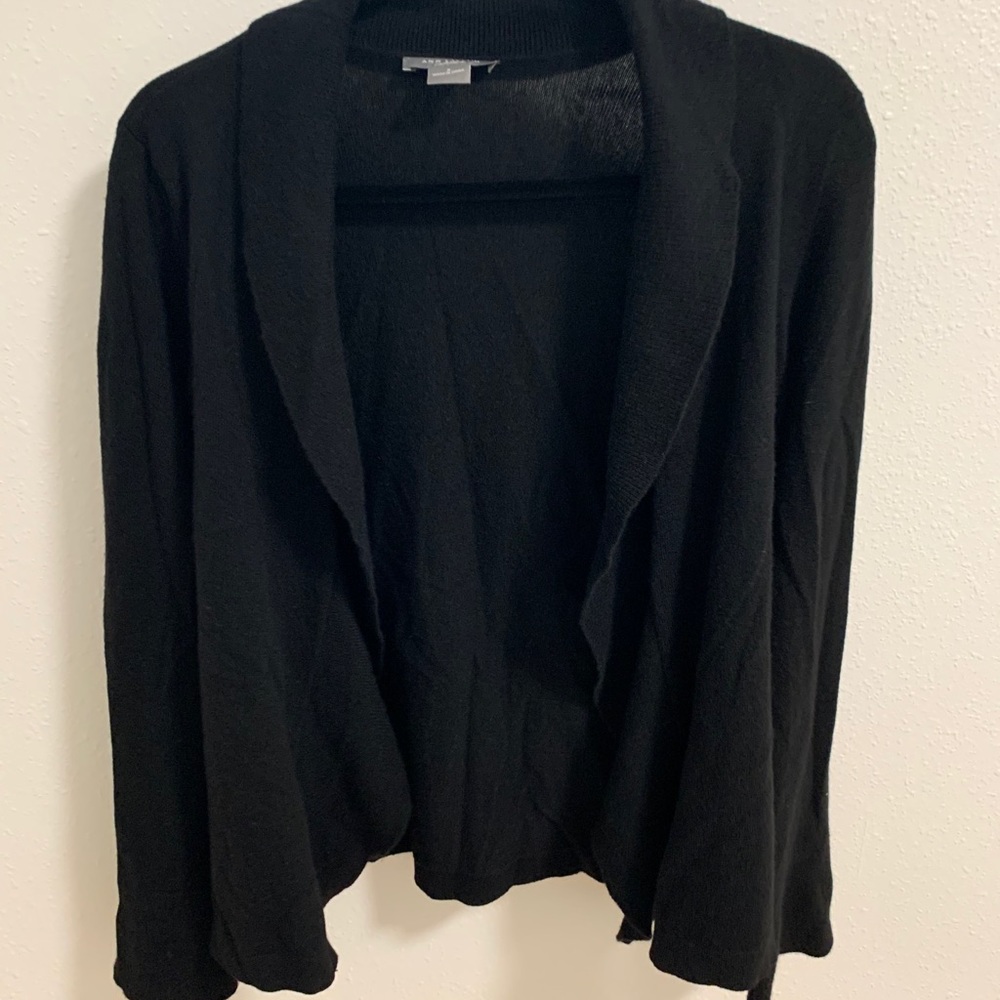 Ann Taylor Black Cashmere Cardigan Small